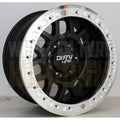 DIRTY LIFE 16x8.5 -25 6x139.7 MESA RACE MATTE BLACK MACHINED RING BEADLOCK