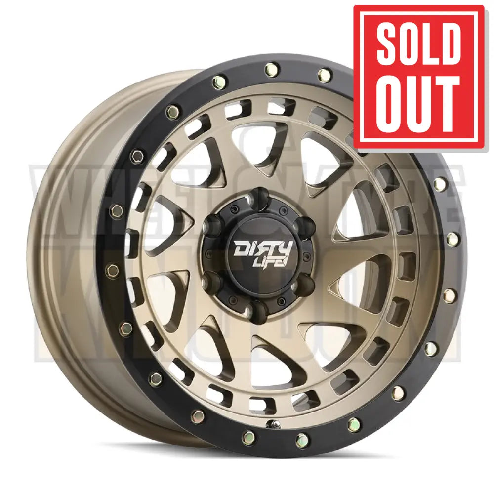 DIRTY LIFE 17x9 +0 5x150 ENIGMA PRO SATIN GOLD BLACK LIP