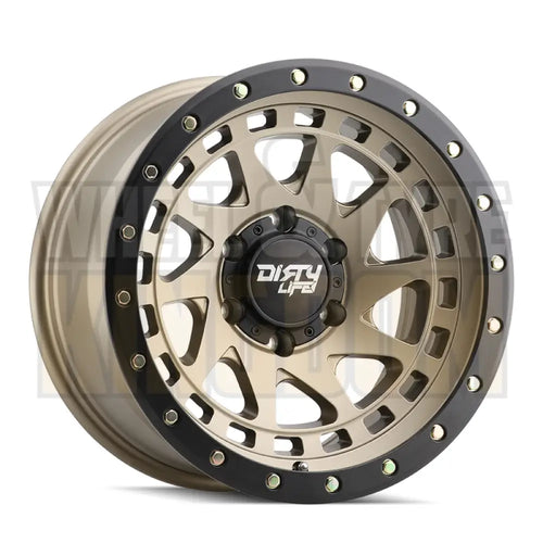 DIRTY LIFE 17x9 +0 5x150 ENIGMA PRO SATIN GOLD BLACK LIP