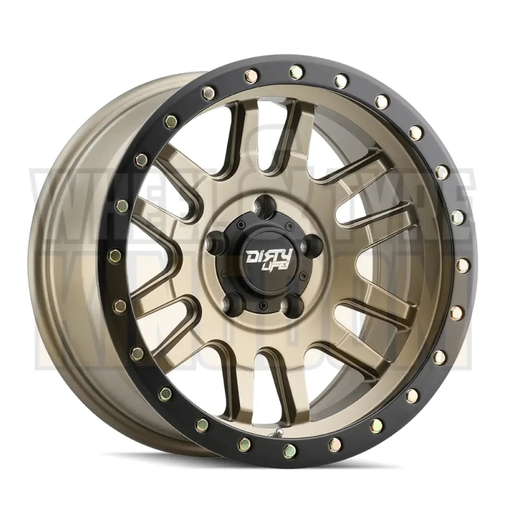DIRTY LIFE 17x9 +10 6x139.7 CANYON PRO SATIN GOLD BLACK LIP