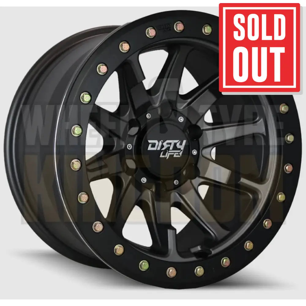 DIRTY LIFE 17x9 -12 5x127 DUAL TEK SATIN GRAPHITE BLACK LIP DT2