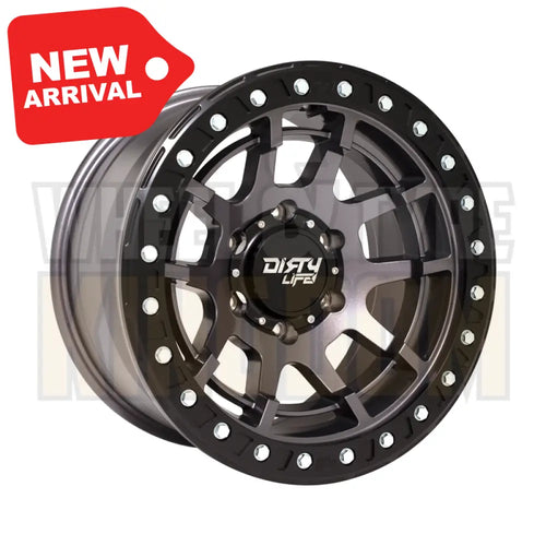 Dirty Life 17x9 -12 5x150 Dual Tek DT4 Gloss Metallic Graphite