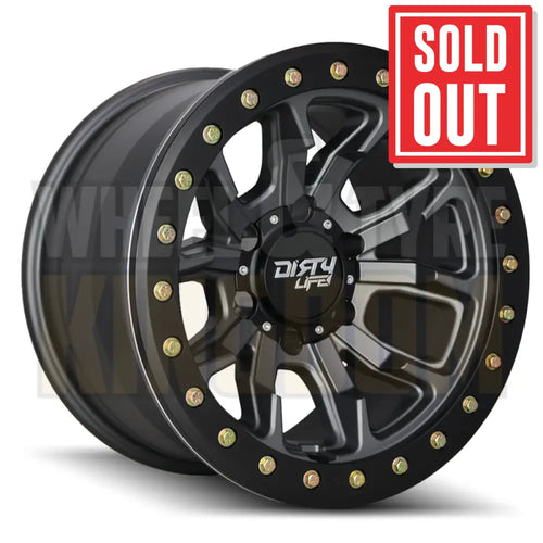 DIRTY LIFE 17x9 -12 5x150 DUAL TEK SATIN GRAPHITE BLACK LIP DT1