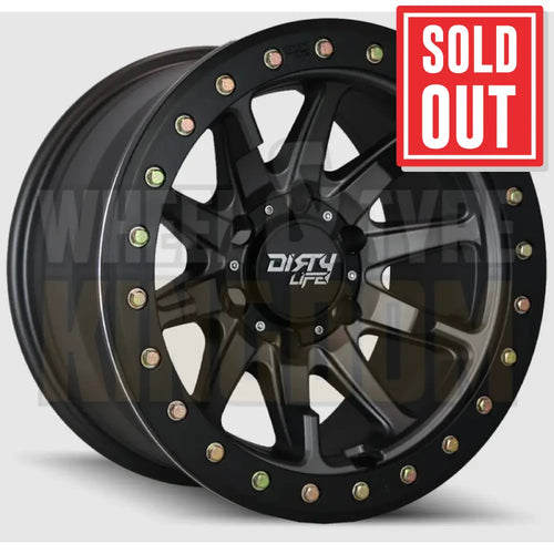 DIRTY LIFE 17x9 -12 5x150 DUAL TEK SATIN GRAPHITE BLACK LIP DT2