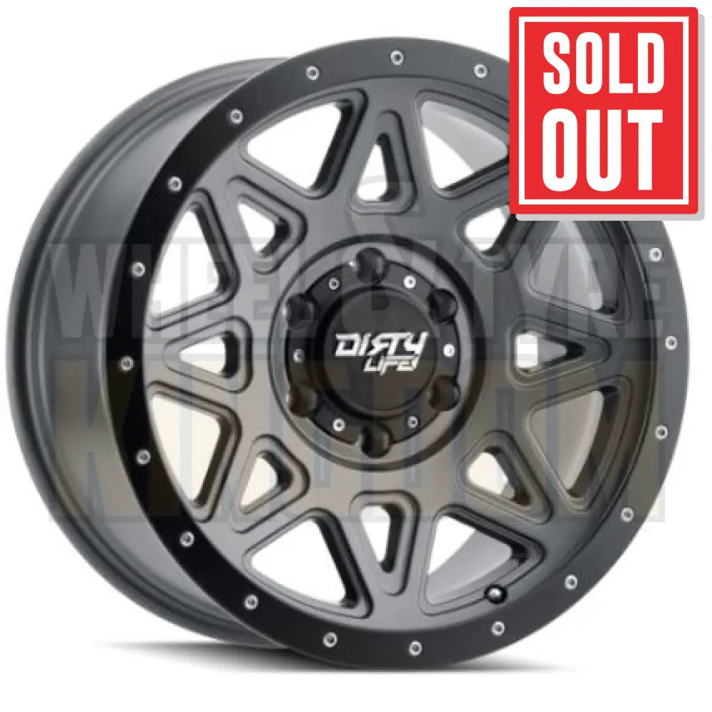 DIRTY LIFE 18x9 +35 5x150 THEORY MATTE GUNMETAL BLACK LIP