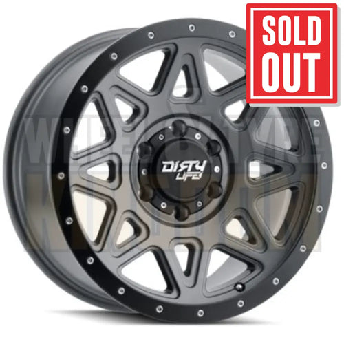 DIRTY LIFE 18x9 +35 5x150 THEORY MATTE GUNMETAL BLACK LIP