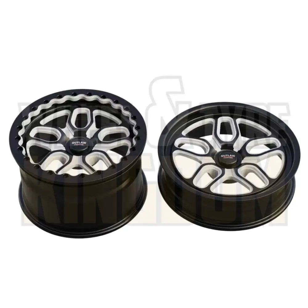 DragPAK 18/17’’ - Satin Black Machined - Forged Set with Beadlocks