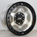 DWC ALLOY 16x8.5 -25 6x139.7 LOCKUP MACHINED BLACK RING BEADLOCK