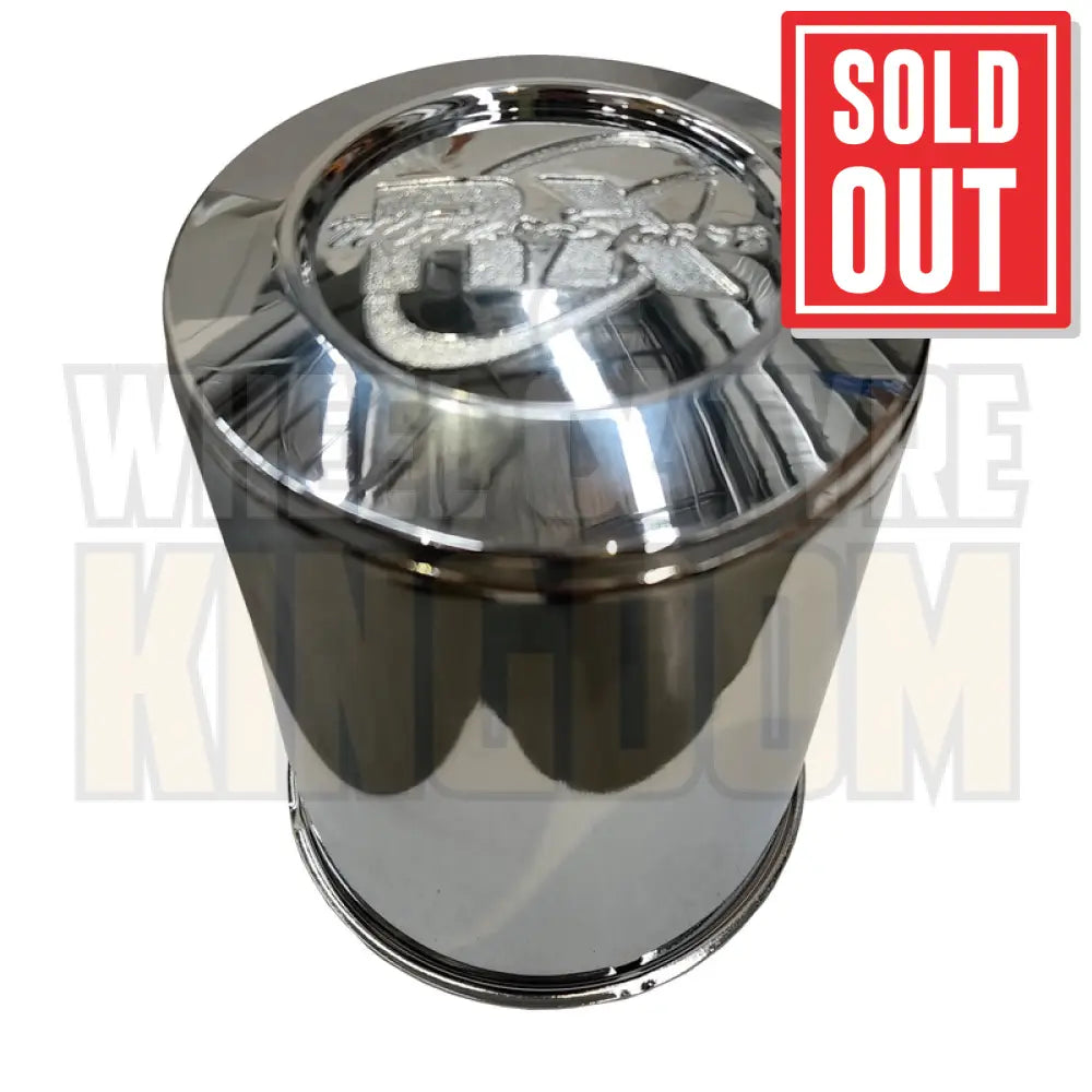 DYNAMIC CENTRE CAP 108mm × 140mm LONG OPEN CHROME PUSH THROUGH (2-PIECE)