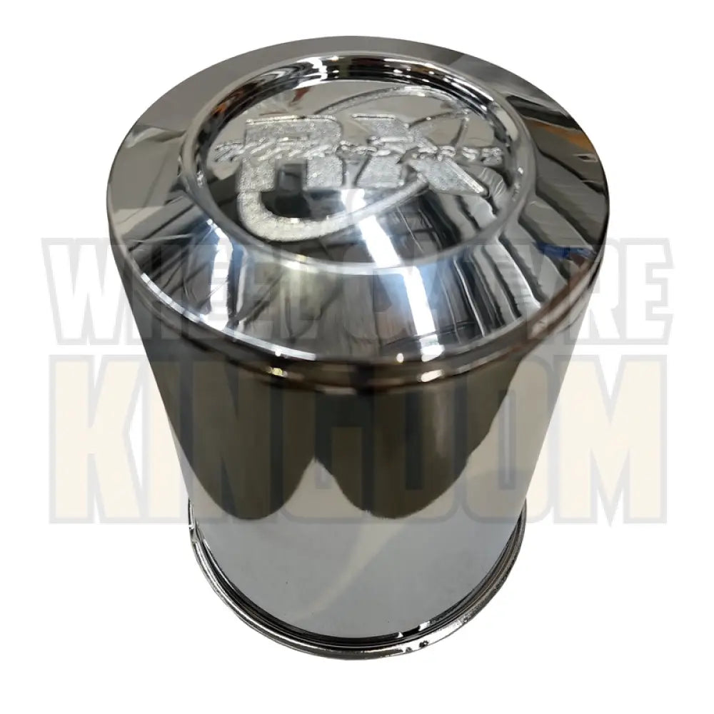 DYNAMIC CENTRE CAP 108mm × 140mm LONG OPEN CHROME PUSH THROUGH (2-PIECE)