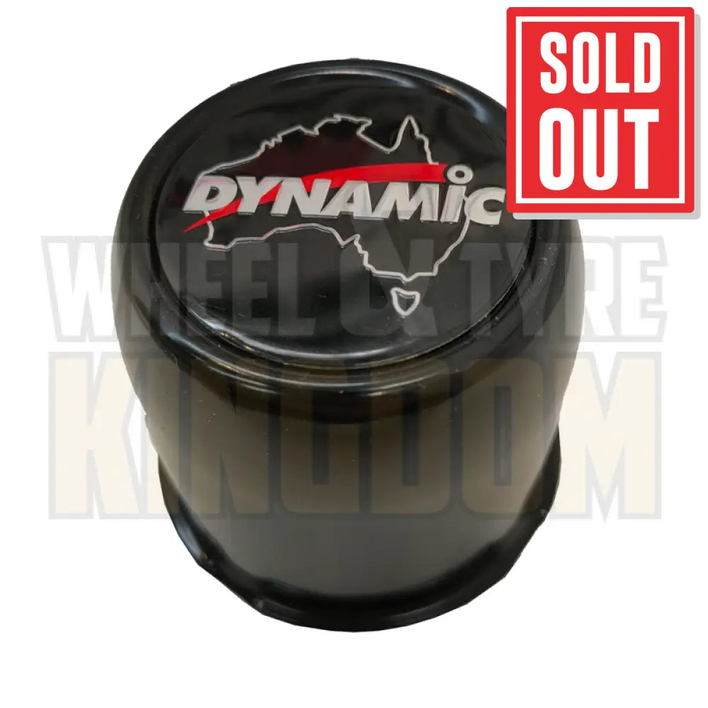 DYNAMIC CENTRE CAP 75mm × 72mm LONG CLOSED BLACK PUSH THROUGH