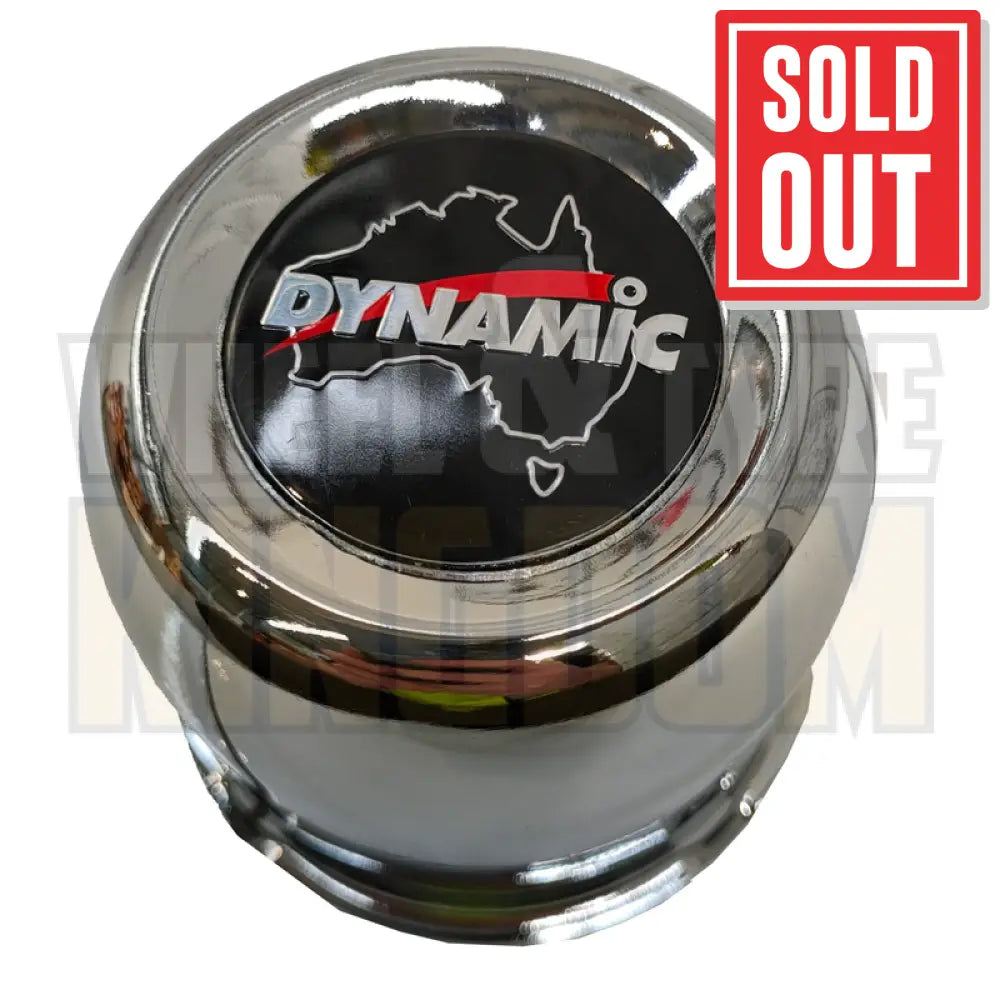 DYNAMIC CENTRE CAP 84mm × 72mm LONG CLOSED CHROME PUSH THROUGH