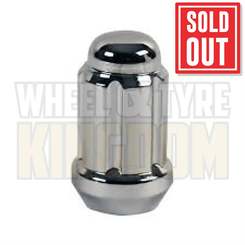 DYNAMIC WHEEL NUT 1/2" 38mm SPLINE CHROME