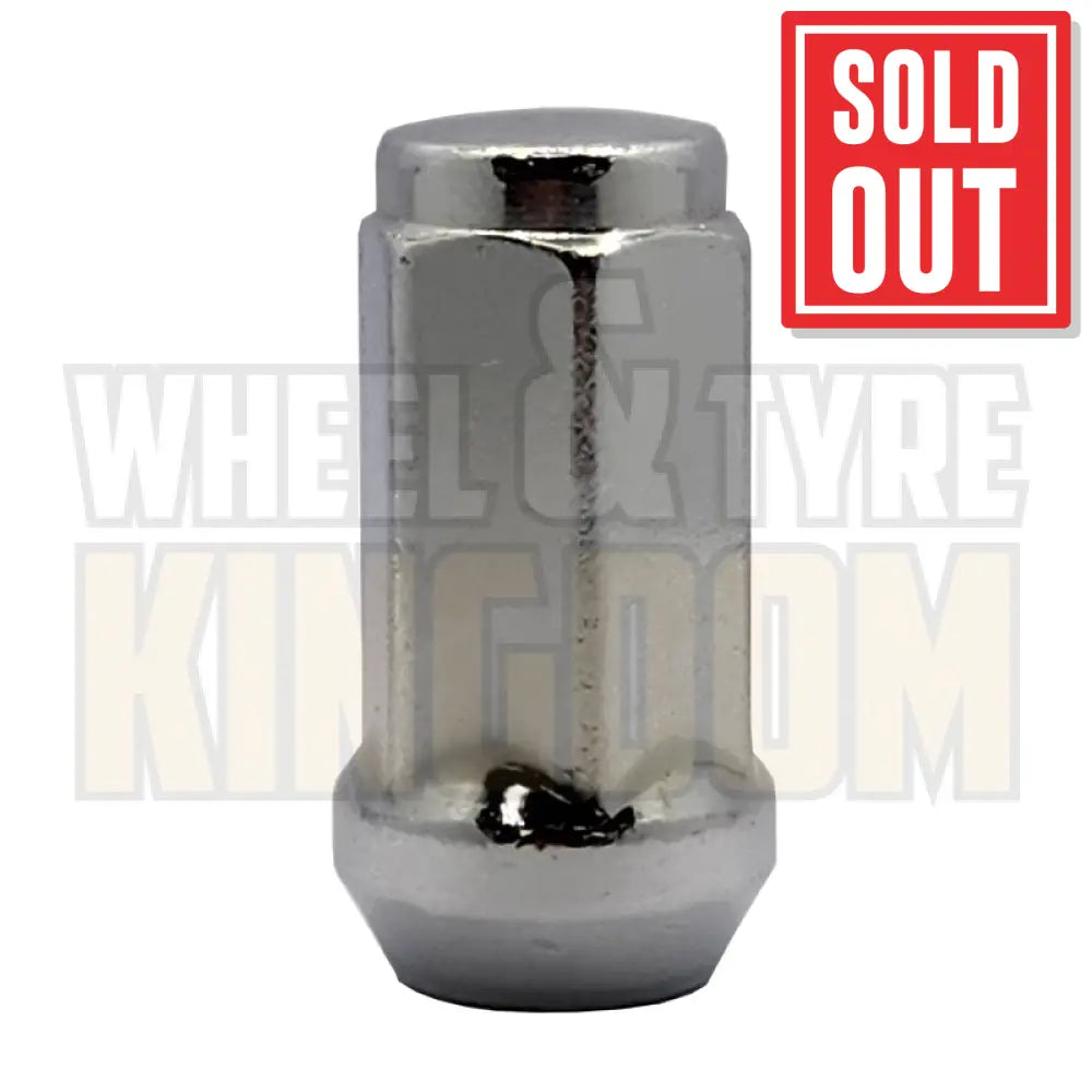 DYNAMIC WHEEL NUT 1/2" 45mm 19mm HEX CHROME ACORN