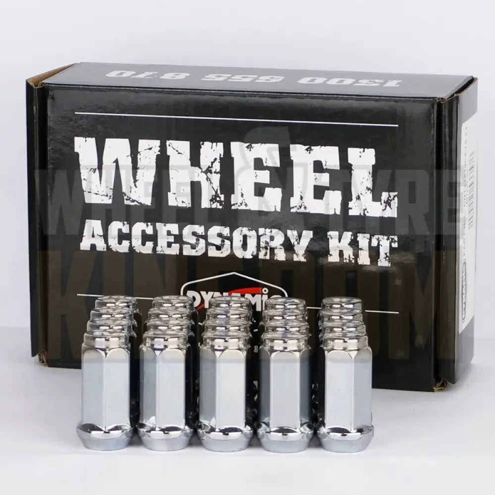 DYNAMIC WHEEL NUT 1/2" 45mm 19mm HEX CHROME ACORN (PACK OF 20)
