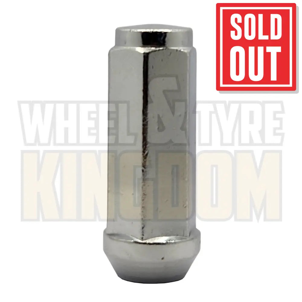 DYNAMIC WHEEL NUT 1/2" 60mm 19mm HEX CHROME ACORN