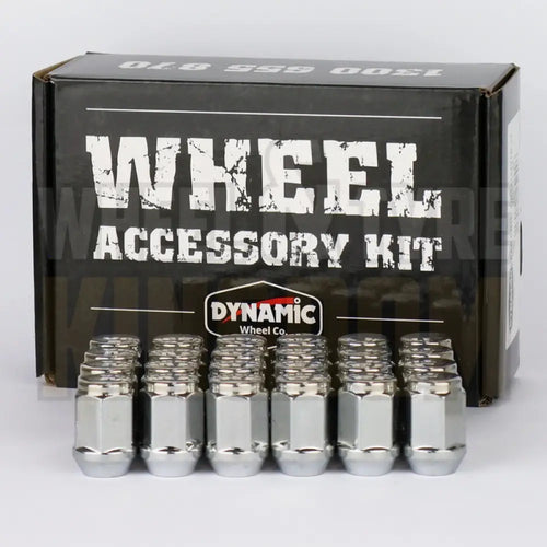 DYNAMIC WHEEL NUT 12x1.25 35mm 21mm HEX CHROME ACORN (PACK OF 24)