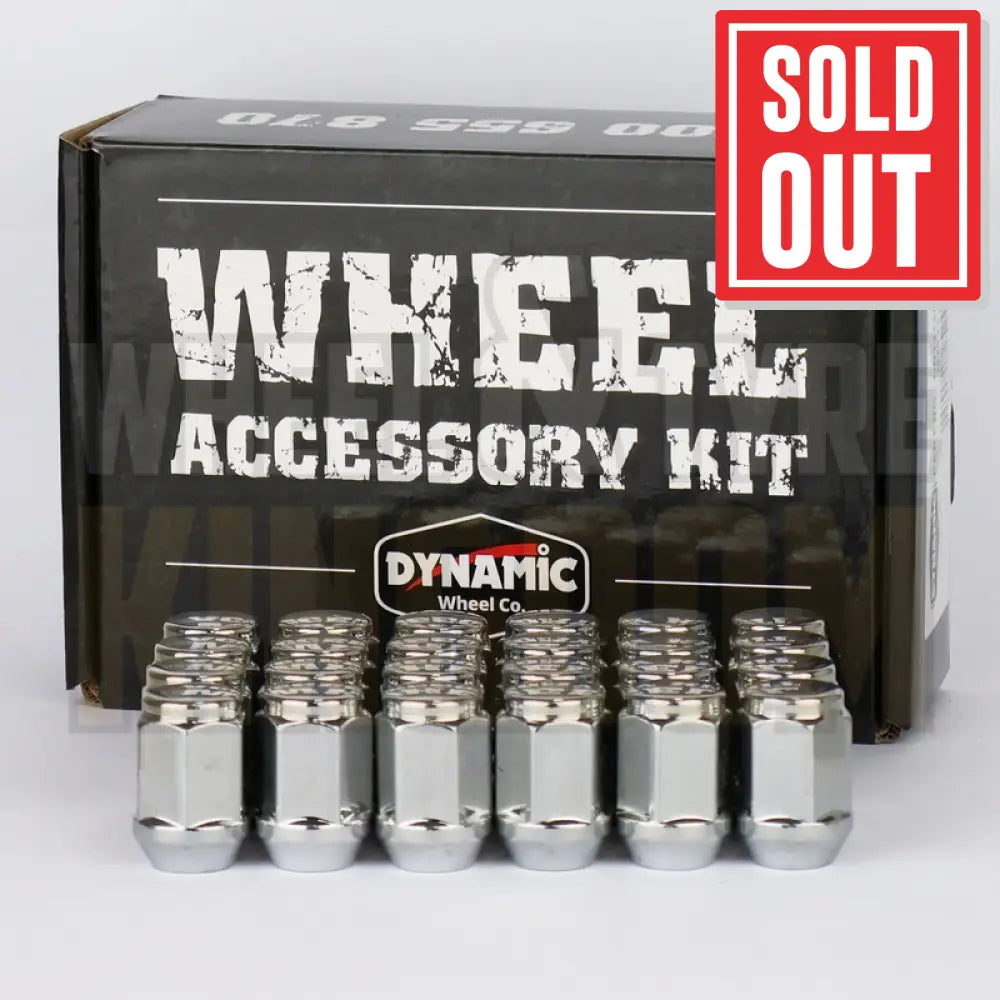 DYNAMIC WHEEL NUT 12x1.25 35mm 21mm HEX CHROME ACORN (PACK OF 24)