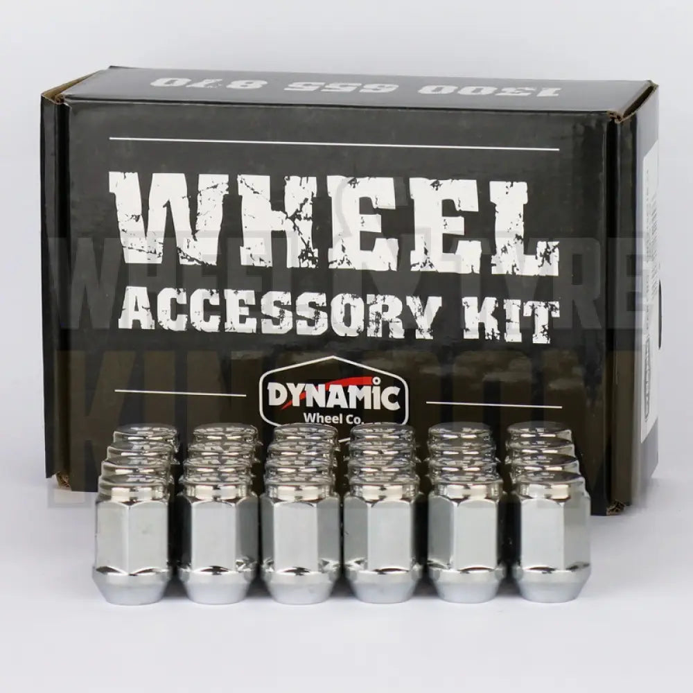 DYNAMIC WHEEL NUT 12x1.25 35mm 21mm HEX CHROME ACORN (PACK OF 24)