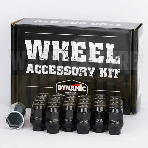 DYNAMIC WHEEL NUT 12x1.25 36mm 19mm HEX ET BLACK (PACK OF 24 + ADAPTOR)