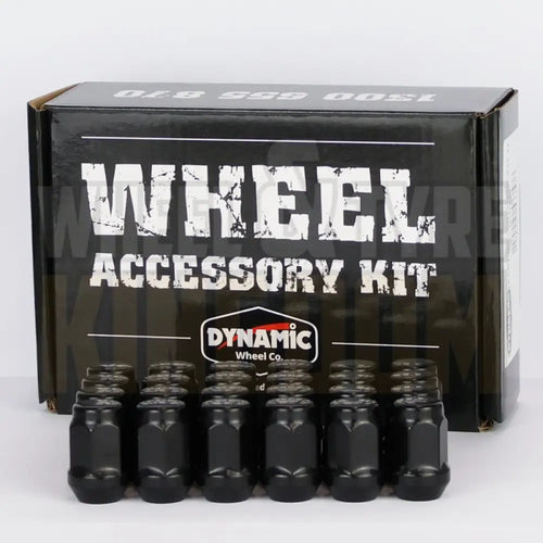 DYNAMIC WHEEL NUT 12x1.5 35mm 19mm HEX BLACK ACORN (PACK OF 24)