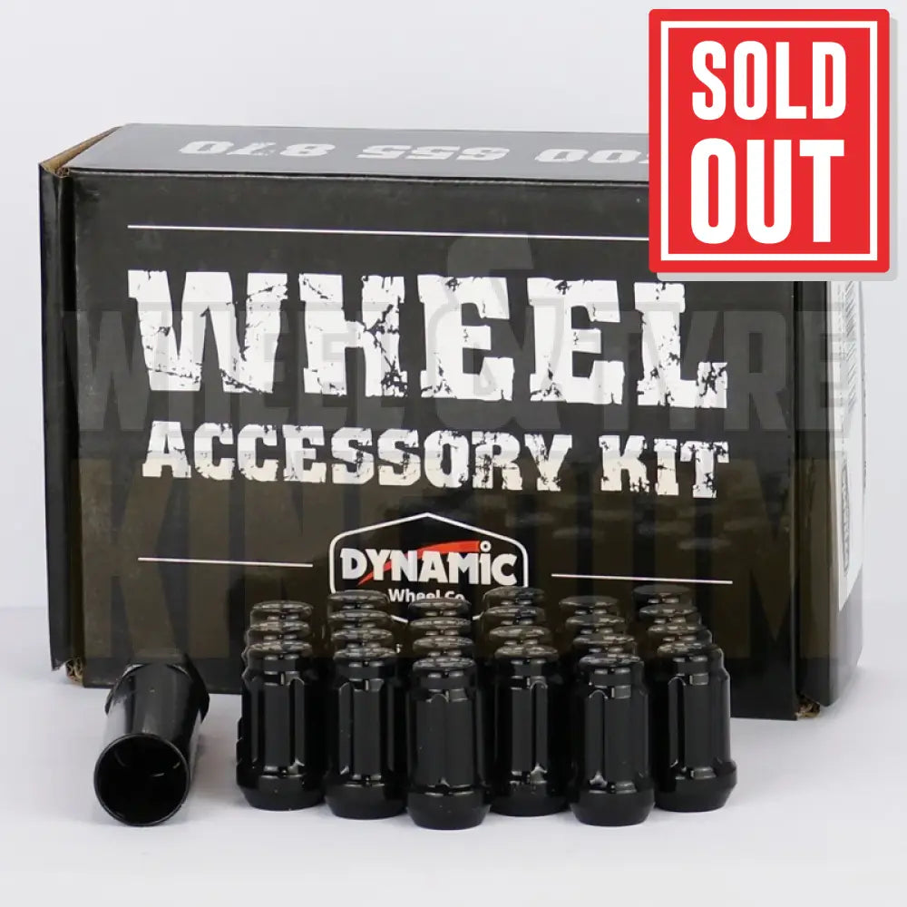 DYNAMIC WHEEL NUT 12x1.5 38mm SPLINE BLACK (PACK OF 24 + KEY)