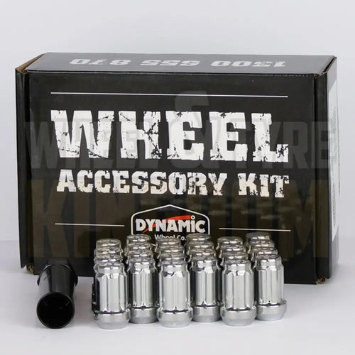 DYNAMIC WHEEL NUT 12x1.5 38mm SPLINE CHROME (PACK OF 24 + KEY)