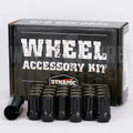 DYNAMIC WHEEL NUT 14x1.5 38mm SPLINE BLACK (7-POINT TRUCK) (PACK OF 24 + KEY)