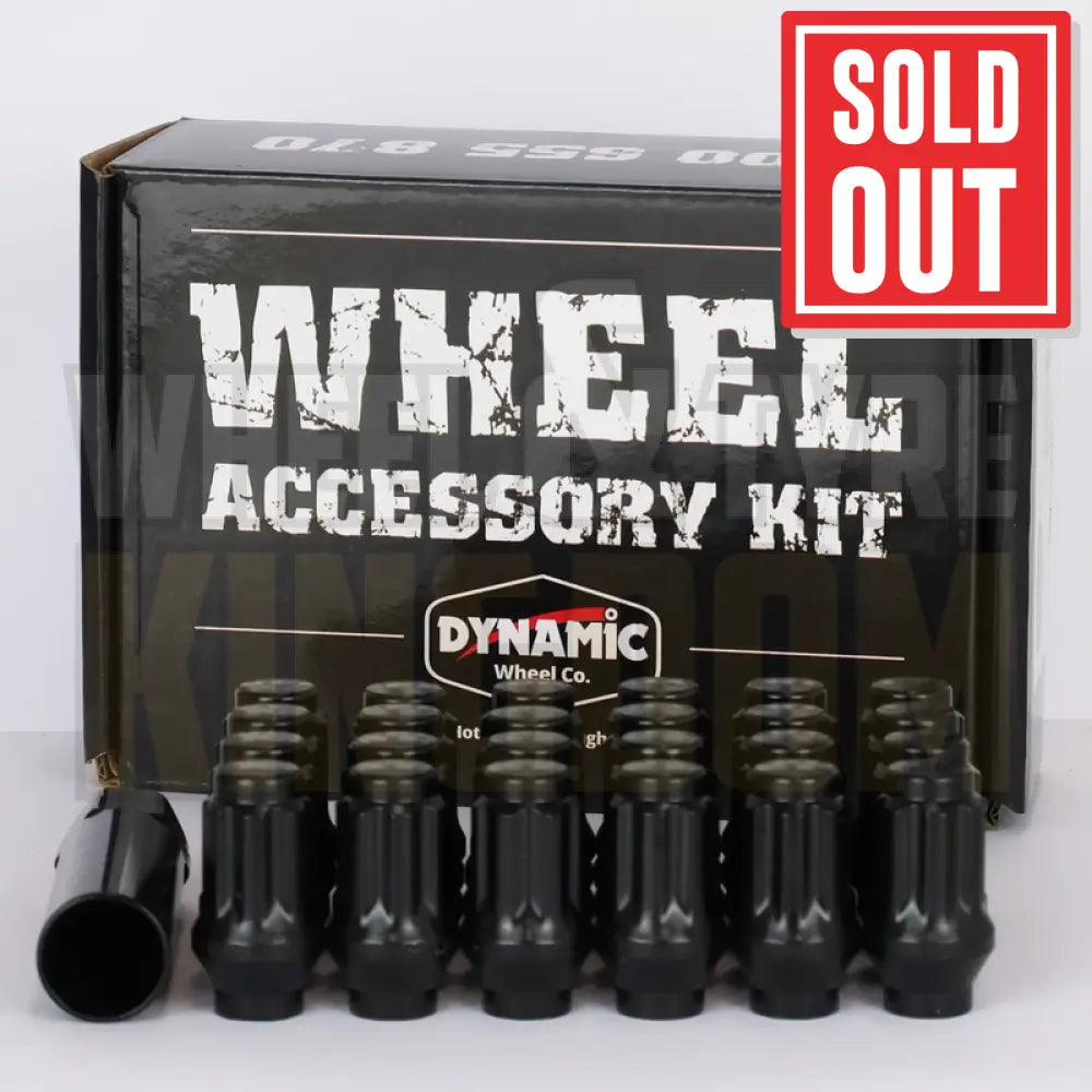 DYNAMIC WHEEL NUT 14x1.5 43mm SPLINE ET BLACK (7-POINT TRUCK) (PACK OF 24)