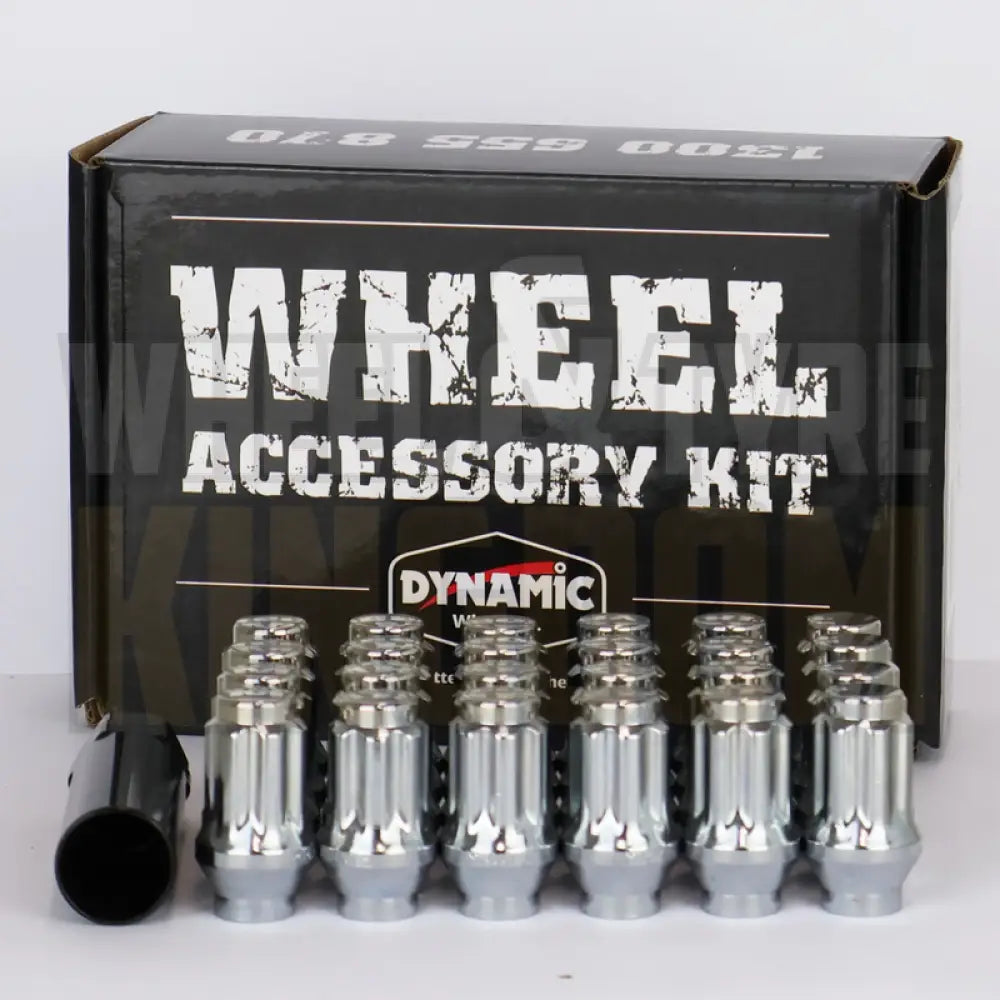 DYNAMIC WHEEL NUT 14x1.5 43mm SPLINE ET CHROME (7-POINT TRUCK) (PACK OF 24)