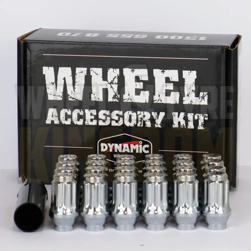 DYNAMIC WHEEL NUT 14x1.5 43mm SPLINE ET CHROME (7-POINT TRUCK) (PACK OF 24)
