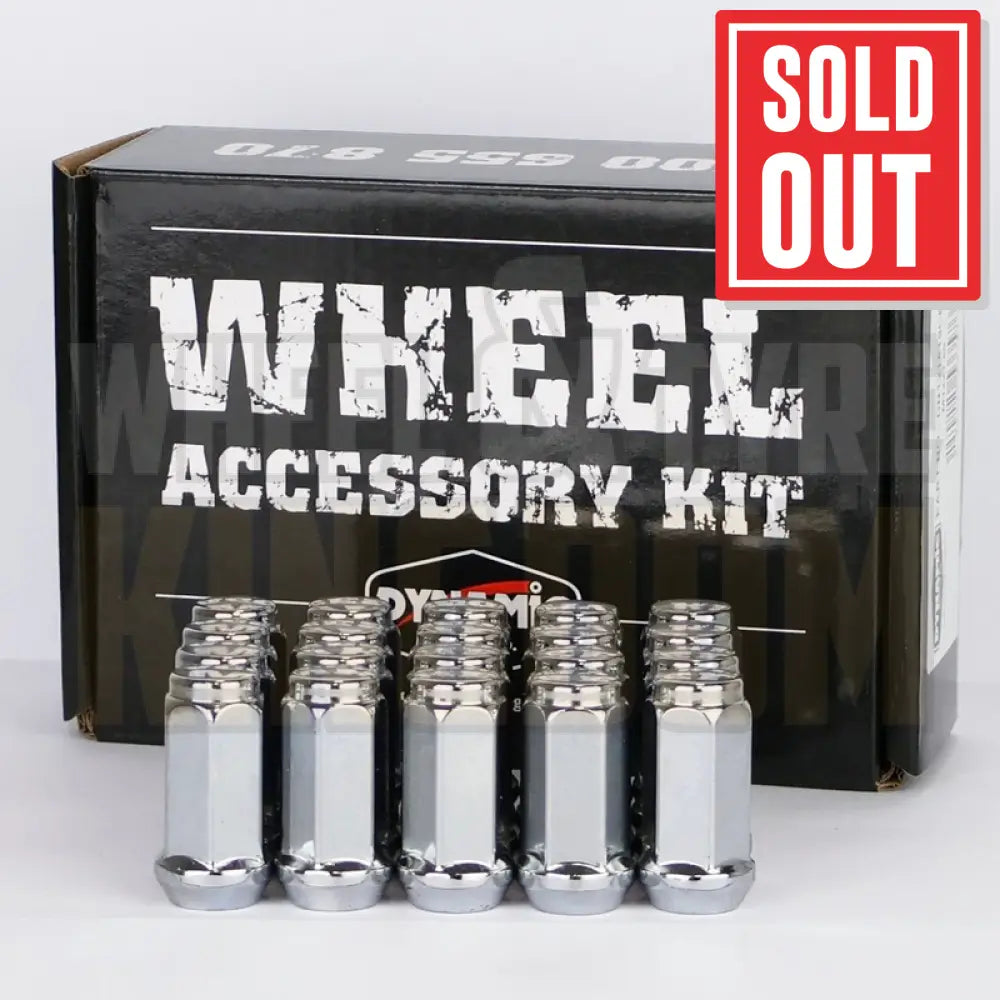 DYNAMIC WHEEL NUT 14x1.5 45mm 19mm HEX CHROME ACORN (PACK OF 20)