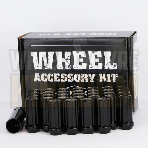 DYNAMIC WHEEL NUT 14x1.5 52mm SPLINE BLACK (7-POINT TRUCK) (PACK OF 32 + KEY)