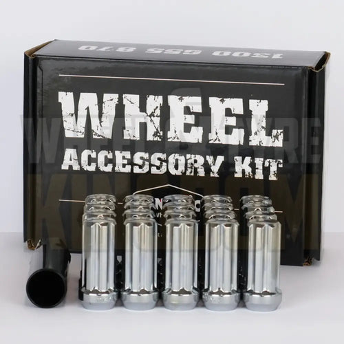DYNAMIC WHEEL NUT 14x1.5 52mm SPLINE CHROME (7-POINT TRUCK) (PACK OF 20 + KEY)