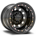 DYNAMIC STEEL 15x10 -44 6x139.7 IMITATION BEADLOCK BLACK ROUND BLACK