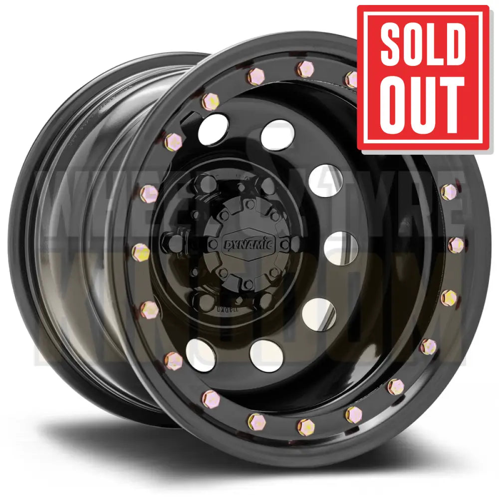 DYNAMIC STEEL 15x10 -44 6x139.7 IMITATION BEADLOCK BLACK ROUND BLACK