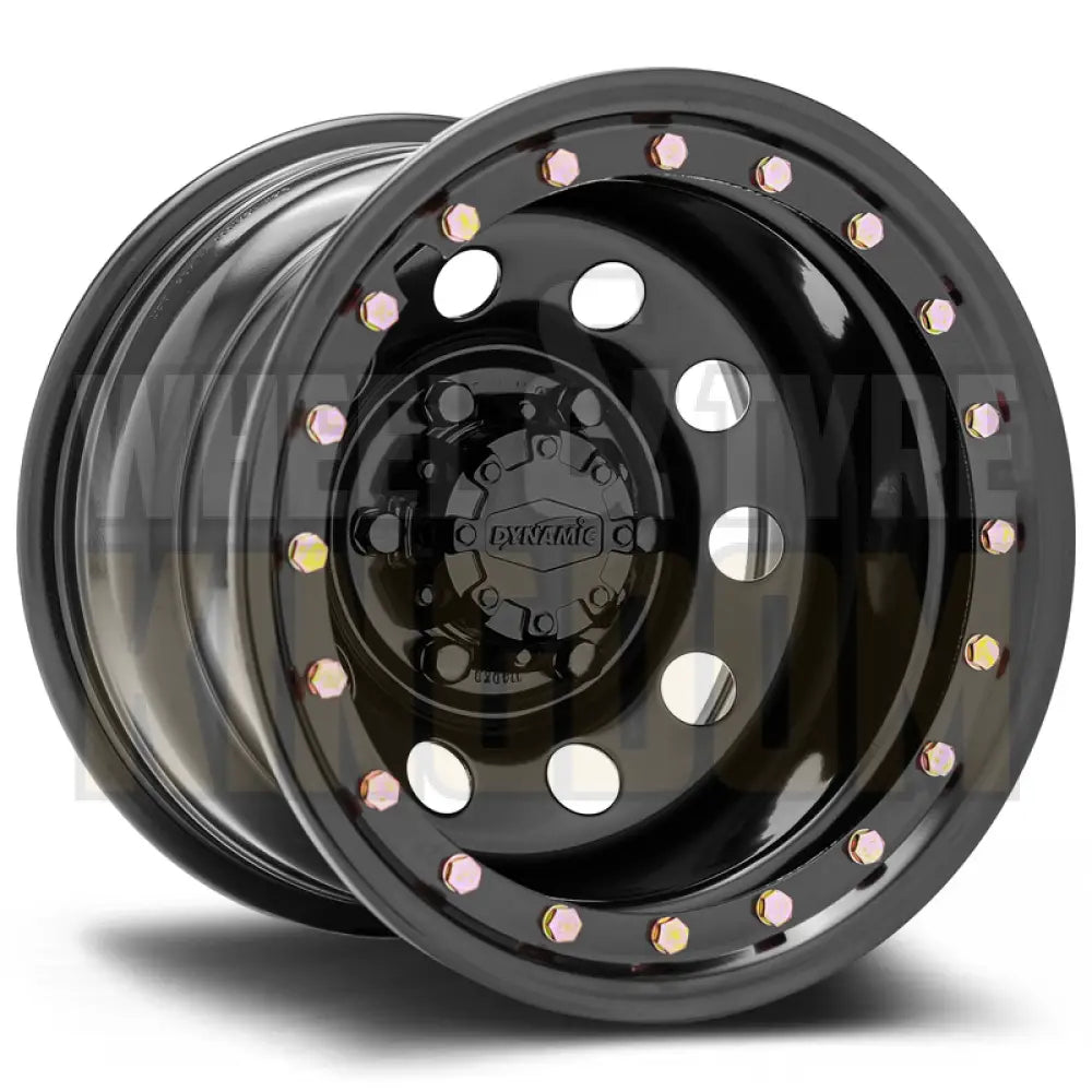 DYNAMIC STEEL 15x10 -44 6x139.7 IMITATION BEADLOCK BLACK ROUND BLACK
