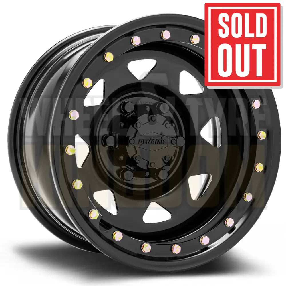 DYNAMIC STEEL 16x7 +7 6x139.7 IMITATION BEADLOCK BLACK SUNRAYSIA BLACK