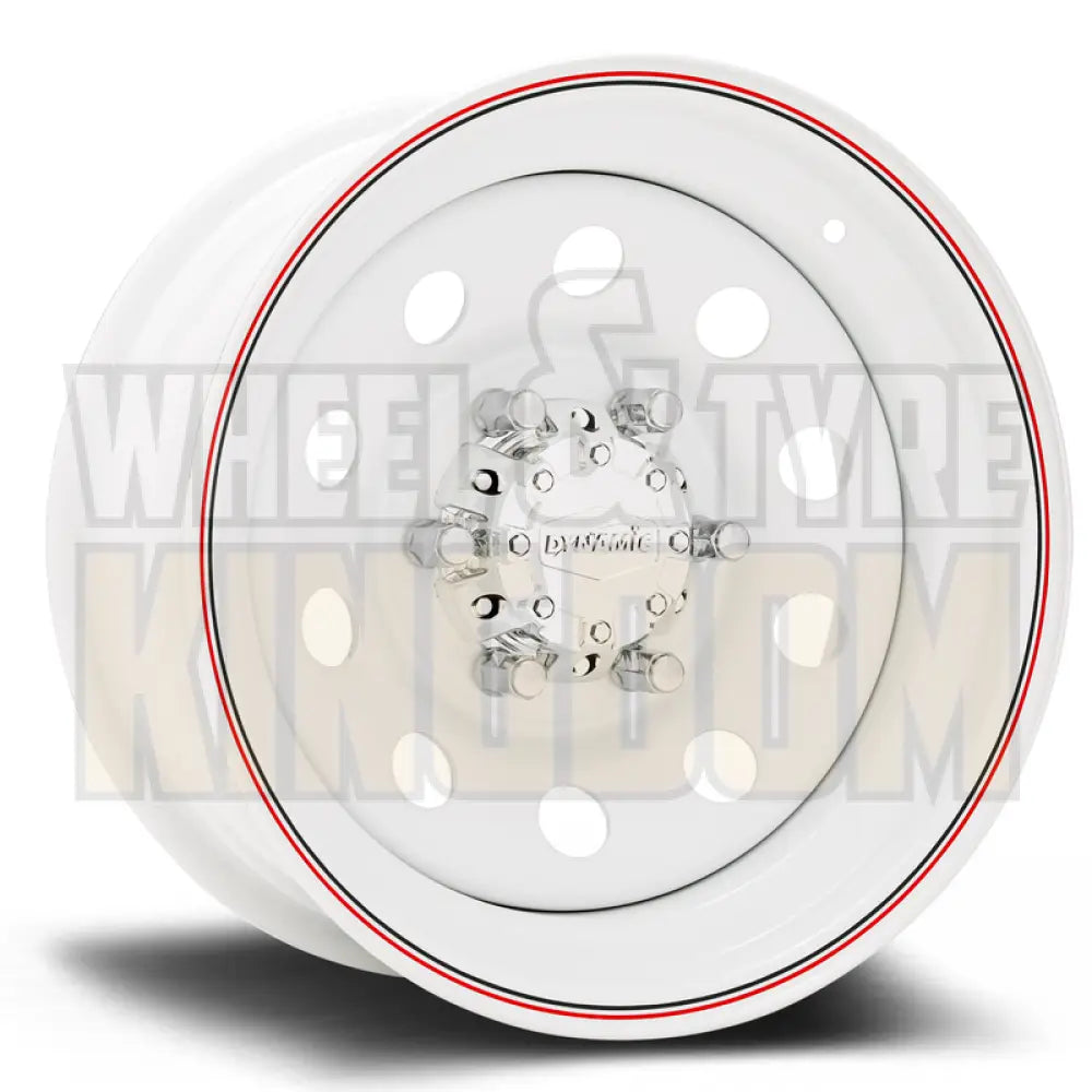 DYNAMIC STEEL 16x8 -10 8x165.1 ROUND HD MINE SPEC WHITE
