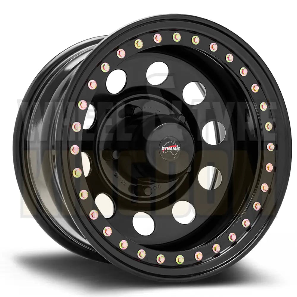 DYNAMIC STEEL 17x9 -30 5x165.1 GENUINE BEADLOCK BLACK ROUND BLACK