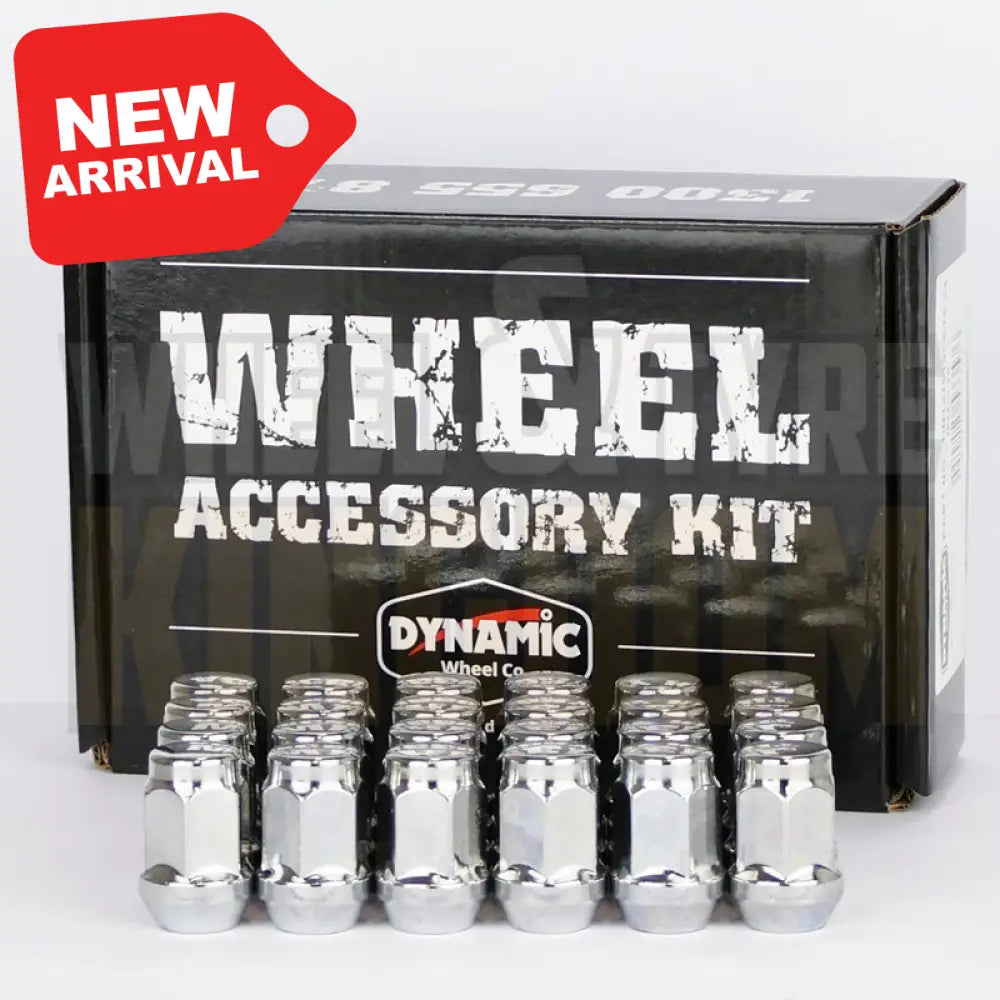 DYNAMIC WHEEL NUT 12x1.25 35mm 19mm HEX CHROME ACORN (PACK OF 24)