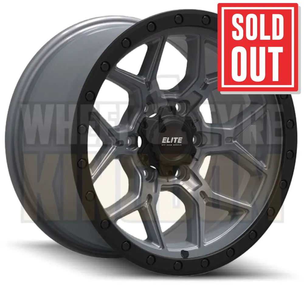 ELITE 17x8.5 +25 6x114.3 FUSION ANTHRACITE BLACK LIP