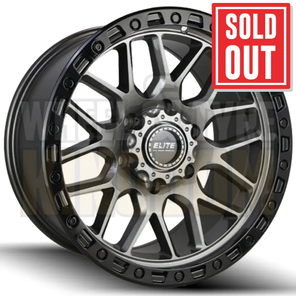 ELITE 17x9 +15 6x139.7 CHAOTIC GUNMETAL BLACK LIP