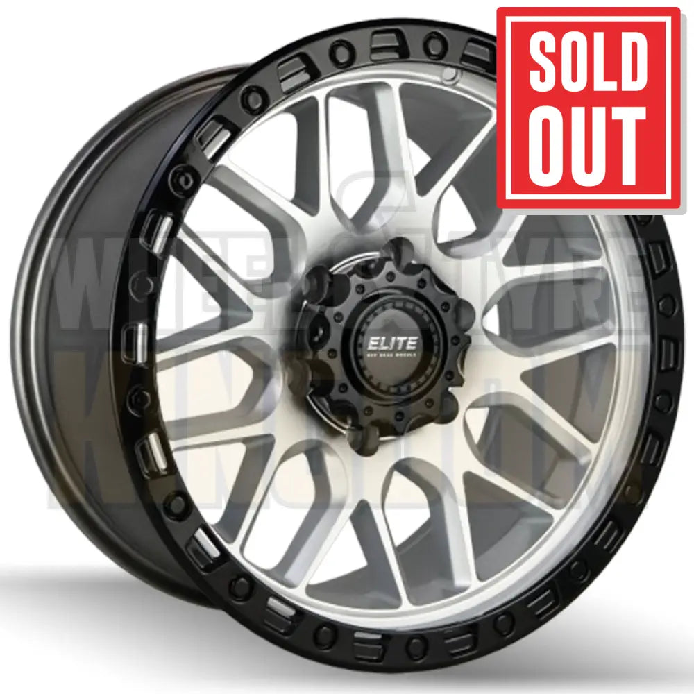 ELITE 17x9 +15 6x139.7 CHAOTIC MACHINED BLACK LIP