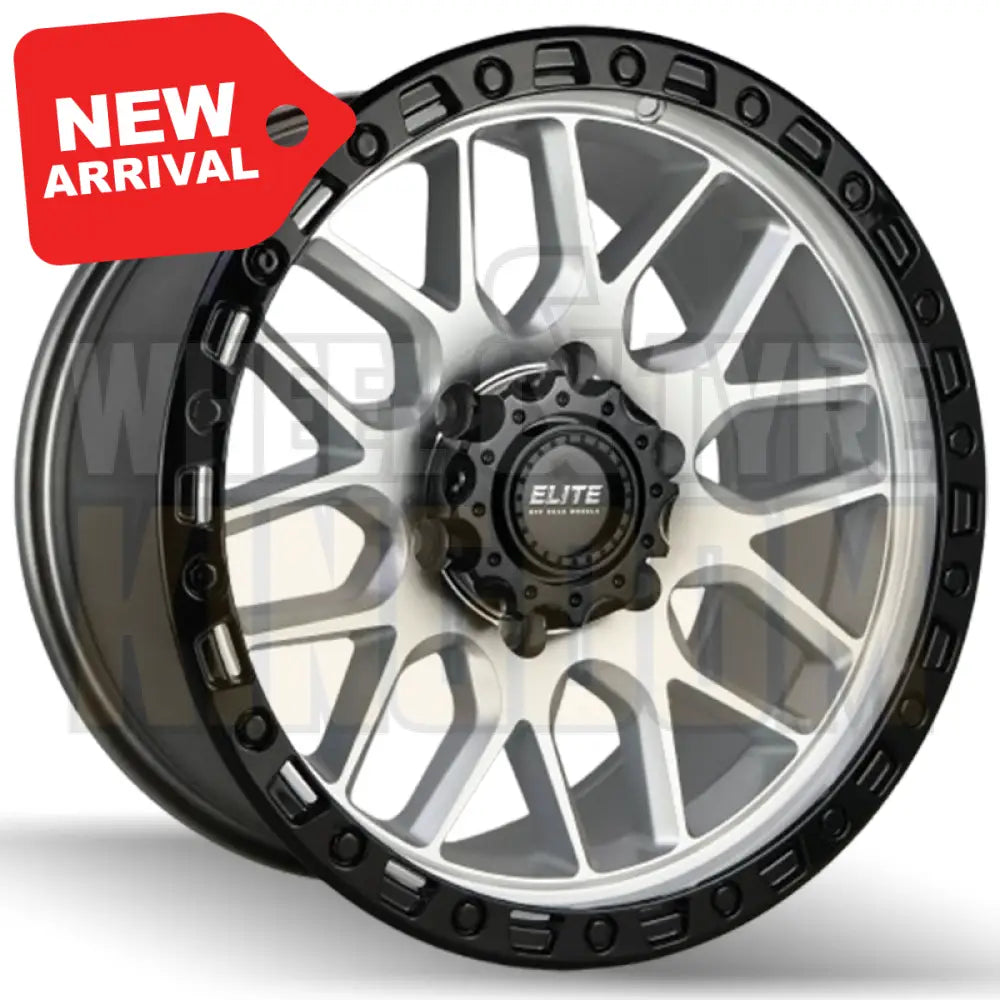 ELITE 17x9 +15 6x139.7 CHAOTIC MACHINED BLACK LIP