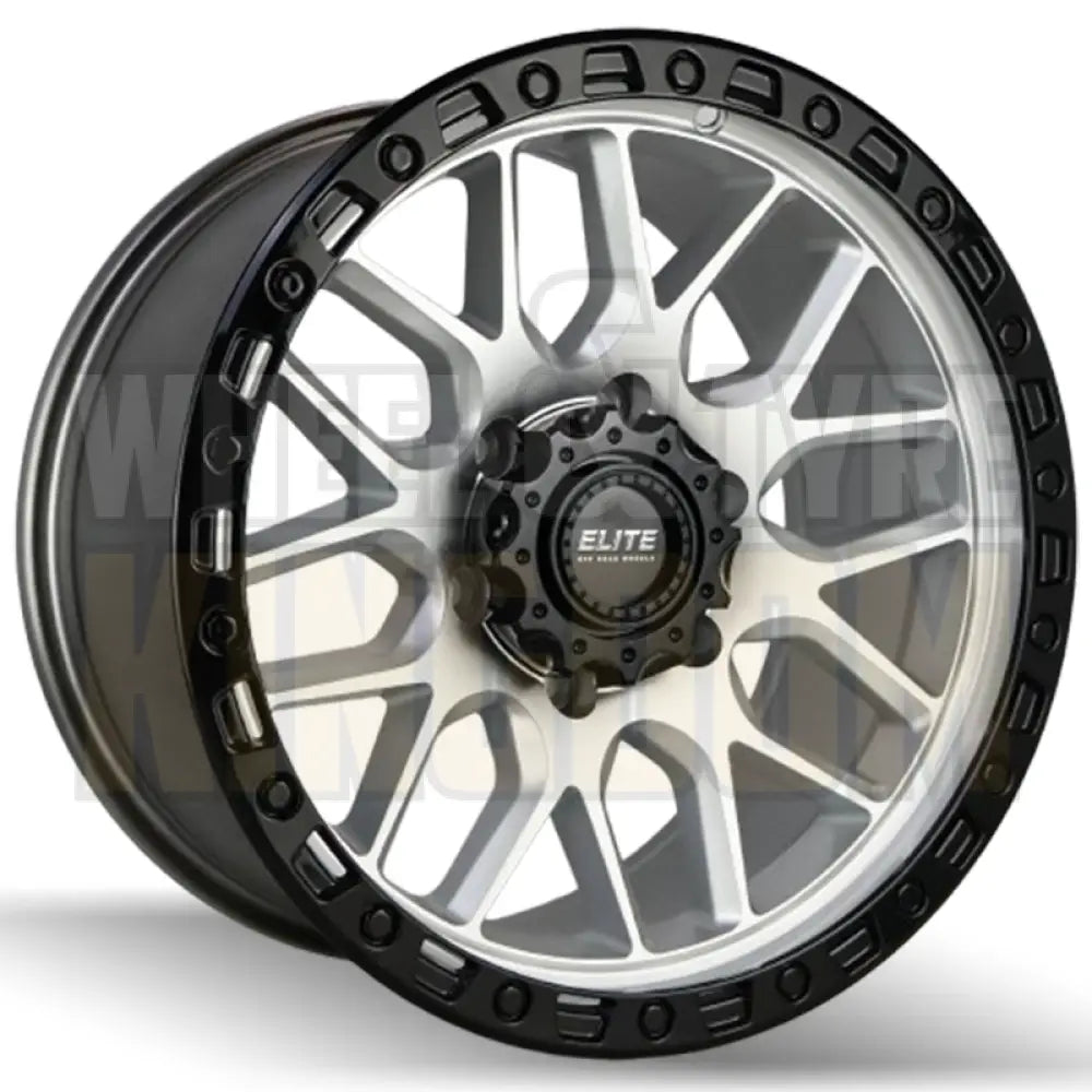 ELITE 17x9 +15 6x139.7 CHAOTIC MACHINED BLACK LIP