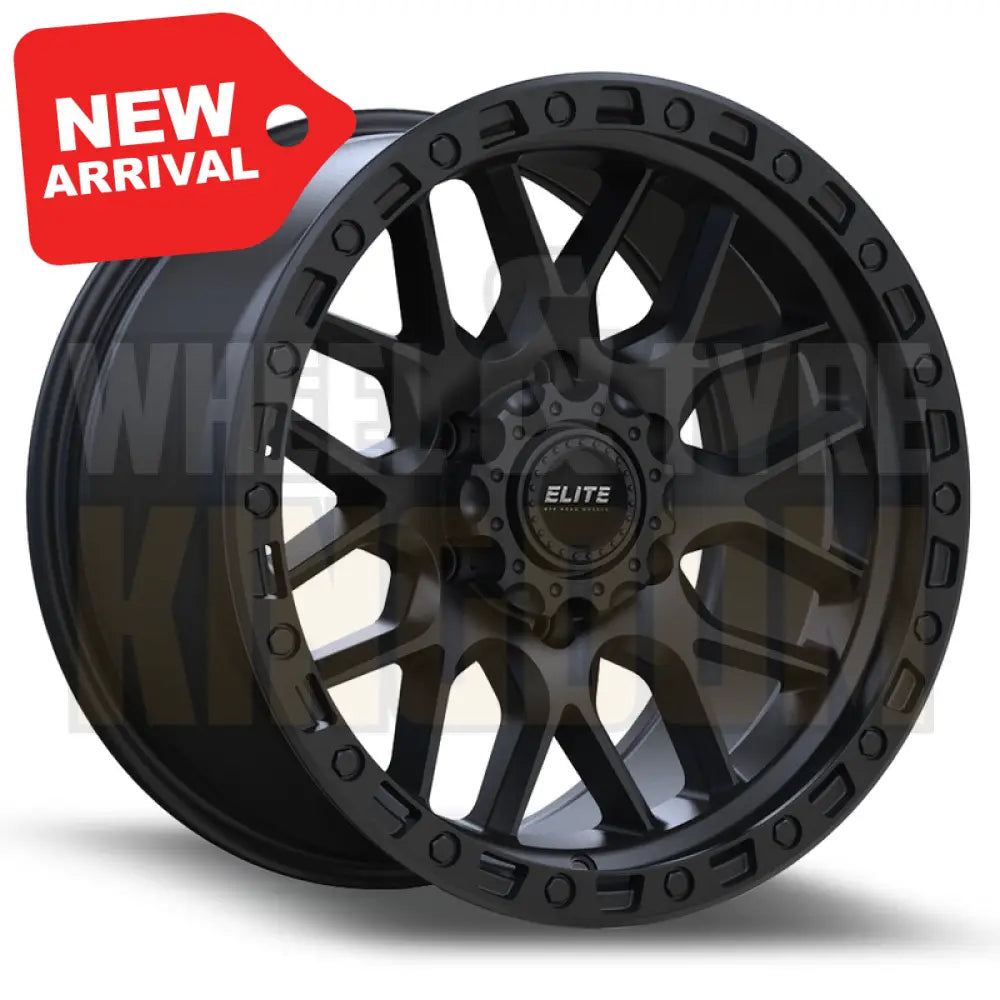 ELITE 17x9 +15 6x139.7 CHAOTIC SATIN BLACK