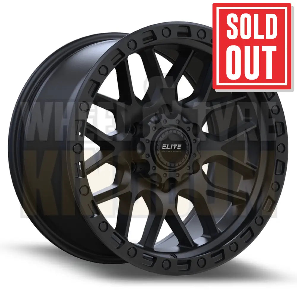ELITE 17x9 +15 6x139.7 CHAOTIC SATIN BLACK
