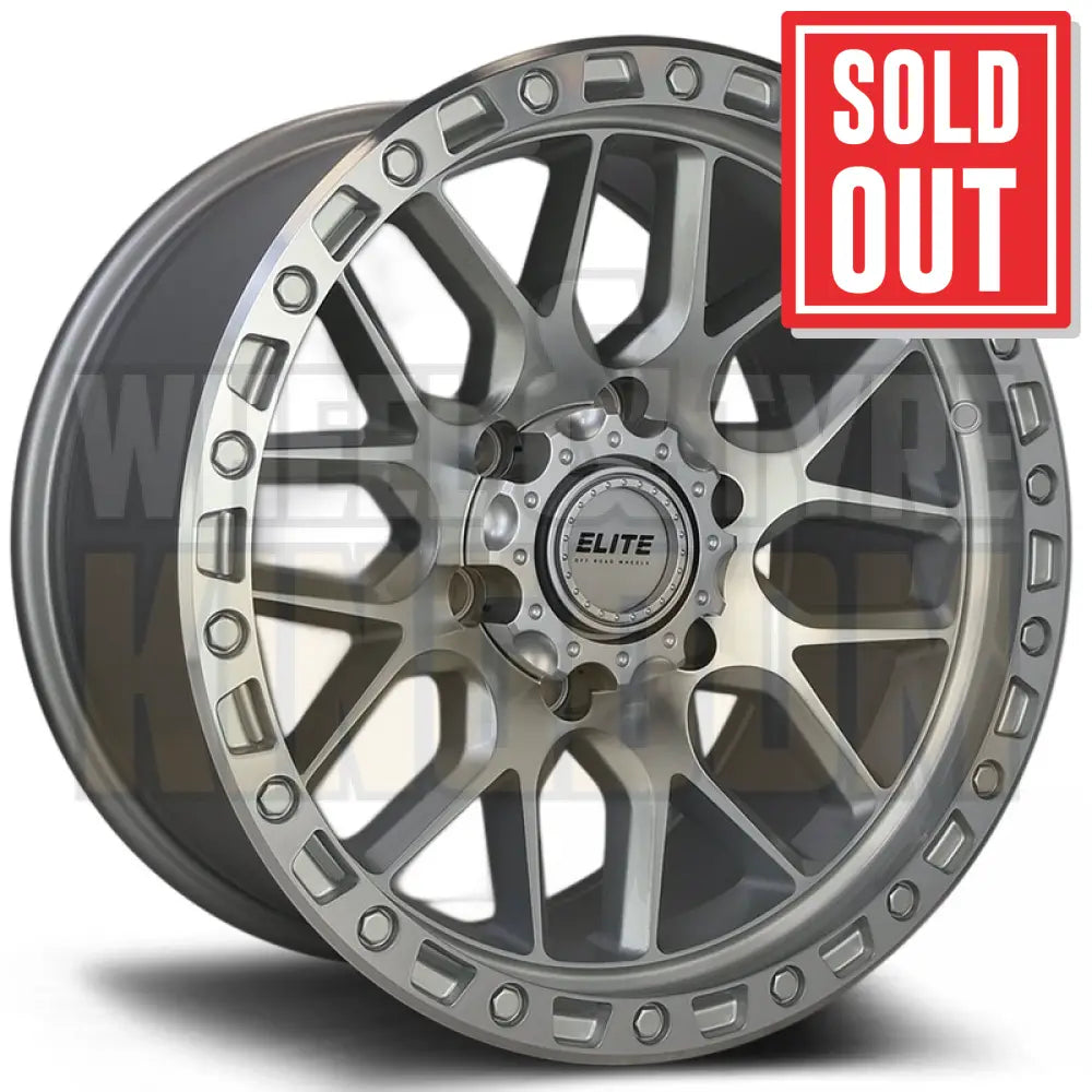 ELITE 17x9 +15 6x139.7 CHAOTIC SILVER MACHINED
