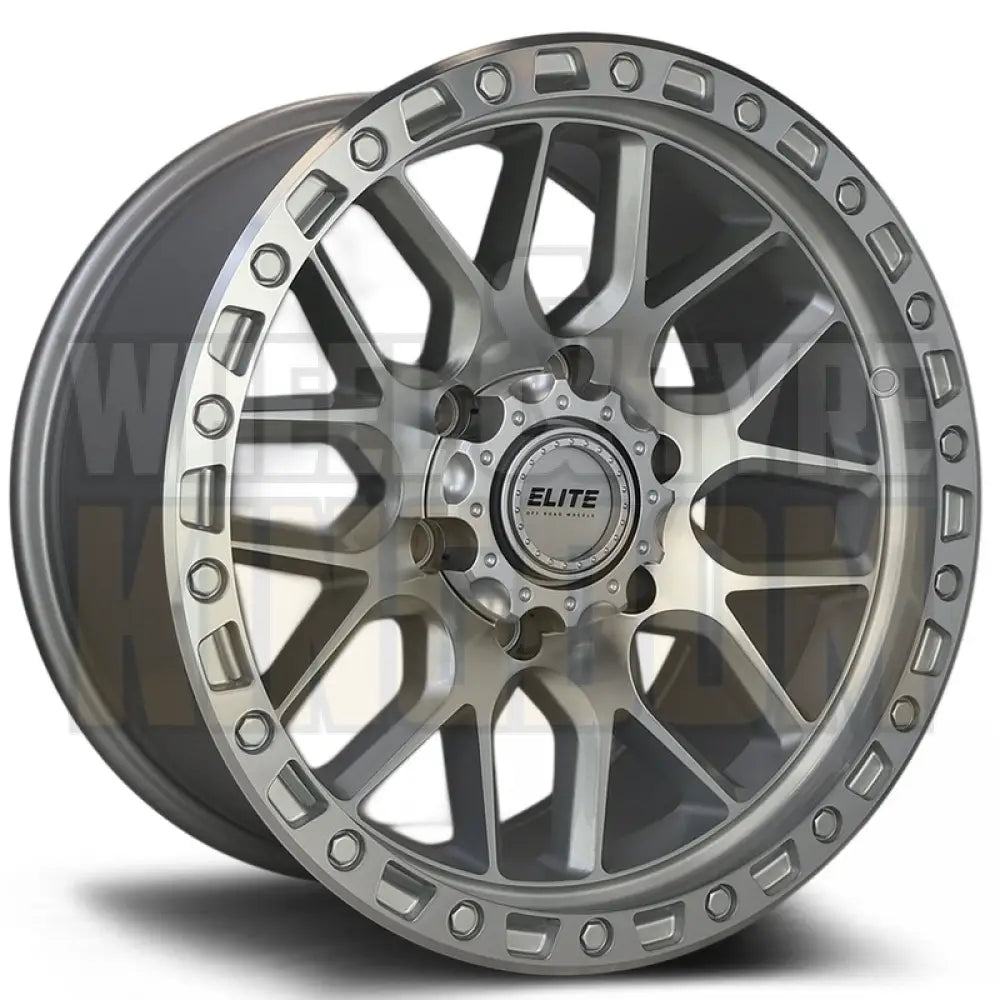 ELITE 17x9 +15 6x139.7 CHAOTIC SILVER MACHINED